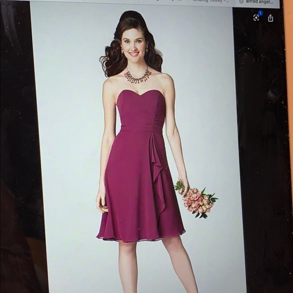 Alfred Angelo strapless short chiffon dress. 4